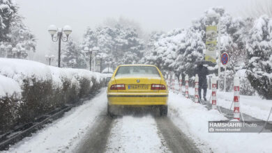 تهران با بارش برف سپید پوش شد