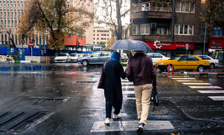 بارش باران در تهران