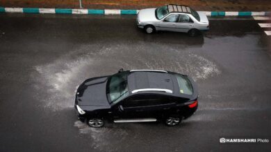 تصاویر بارش باران پاییزی در تهران