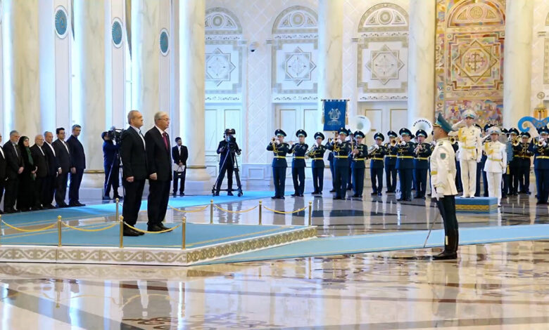 استقبال رسمی رئیس‌جمهور قزاقستان از پزشکیان