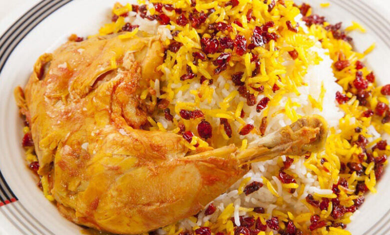 زرشک پلو با مرغ