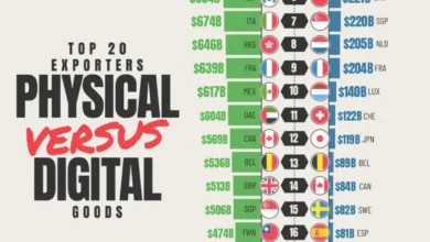 صادرکنندگان برتر کالا و خدمات دیجیتال در سال ۲۰۲۴