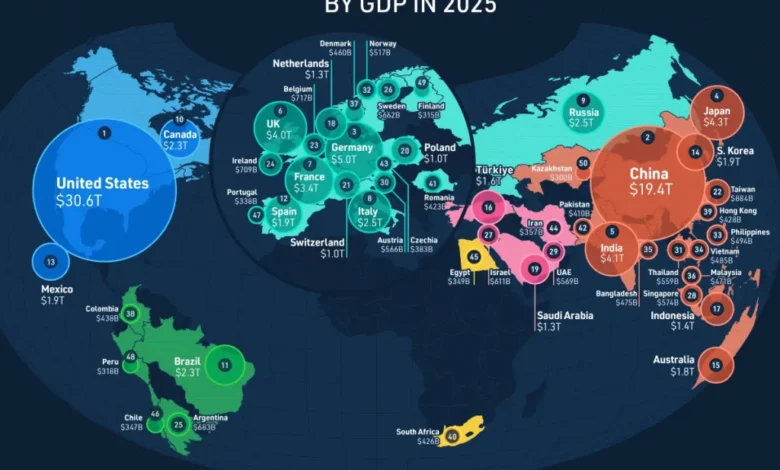 بزرگترین اقتصادهای جهان در سال ۲۰۲۵