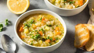 سوپ برنج و مرغ