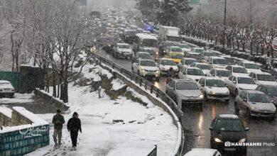 روز برفی تهران