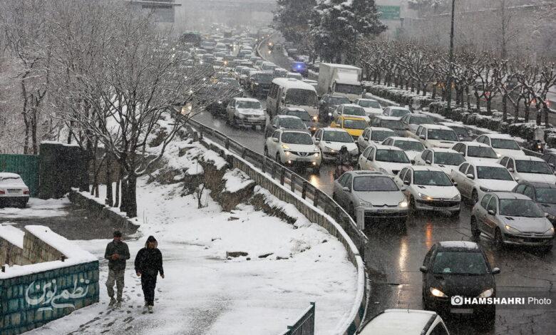 روز برفی تهران