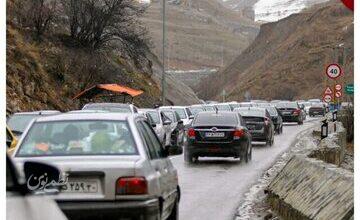 وضعیت ترافیکی و جوی محورهای مواصلاتی/ ترافیک سنگین در این محورها