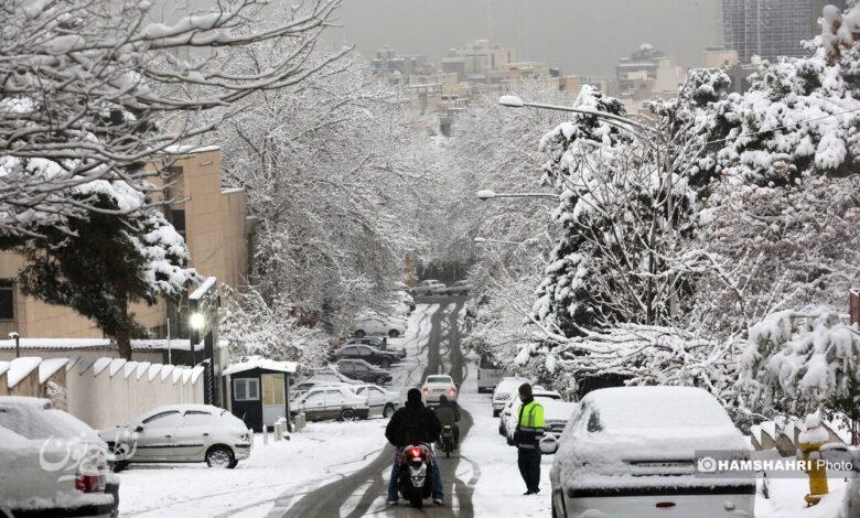 روز برفی تهران