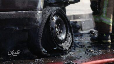 آتشسوزی پژو در آزادگان
