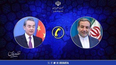 وزرای امور خارجه جمهوری اسلامی ایران و چین