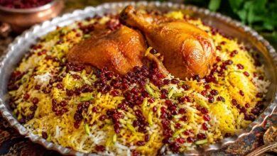 زرشک پلو با مرغ