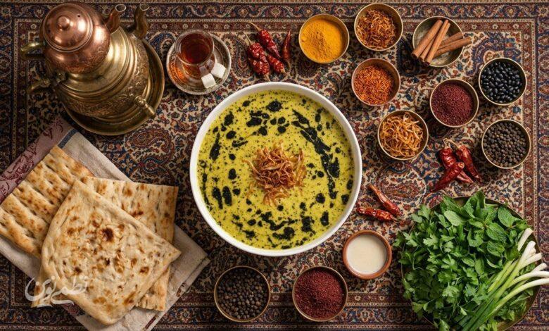 طرز تهیه آش قوچانی