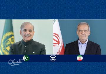 تصویر خاص از دیدار پزشکیان با شهباز شریف + عکس