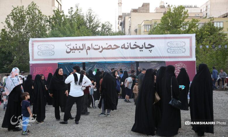 اهتزاز بزرگترین پرچم عزای حسینی در منطقه گردشگری عباس آباد