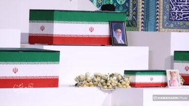 مراسم ادای احترام سران قوا و هیئت های رسمی کشورهای جهان بر پیکر رهبر شهید و خانواده شهید ایشان