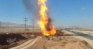 انفجار خط لوله گاز در تبریز