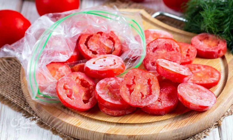 بهترین روش نگهداری گوجه فرنگی در فریزر