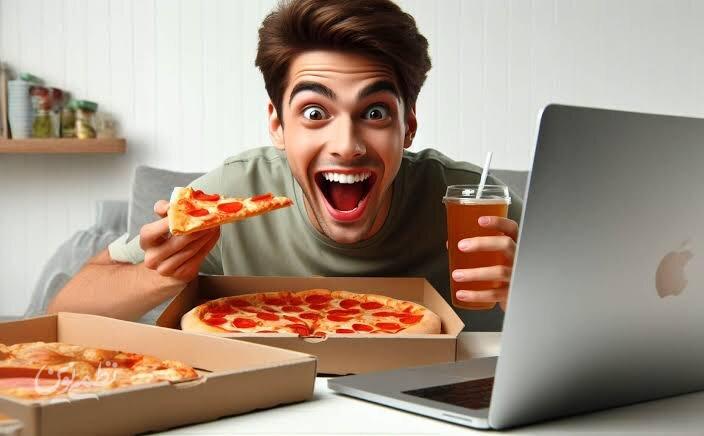 شام خوردن جلوی تلویزیون